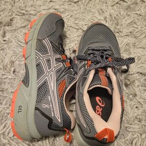 ASICS Gel-Venture 6 Gray and Orange Sneakers